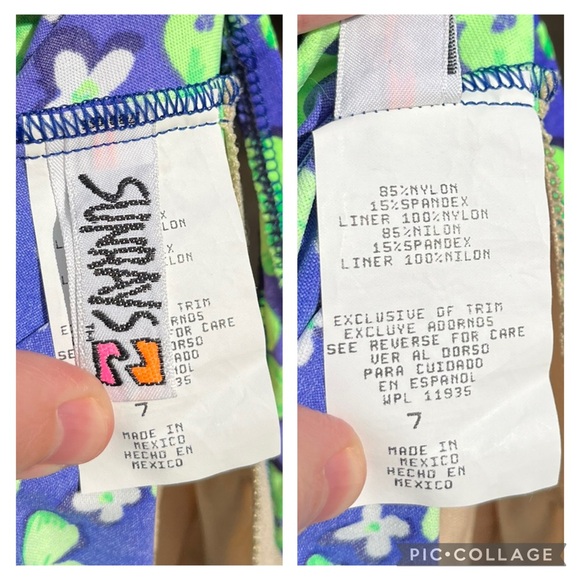 90s Floral One-Piece Swimsuit - Picture 4 of 10